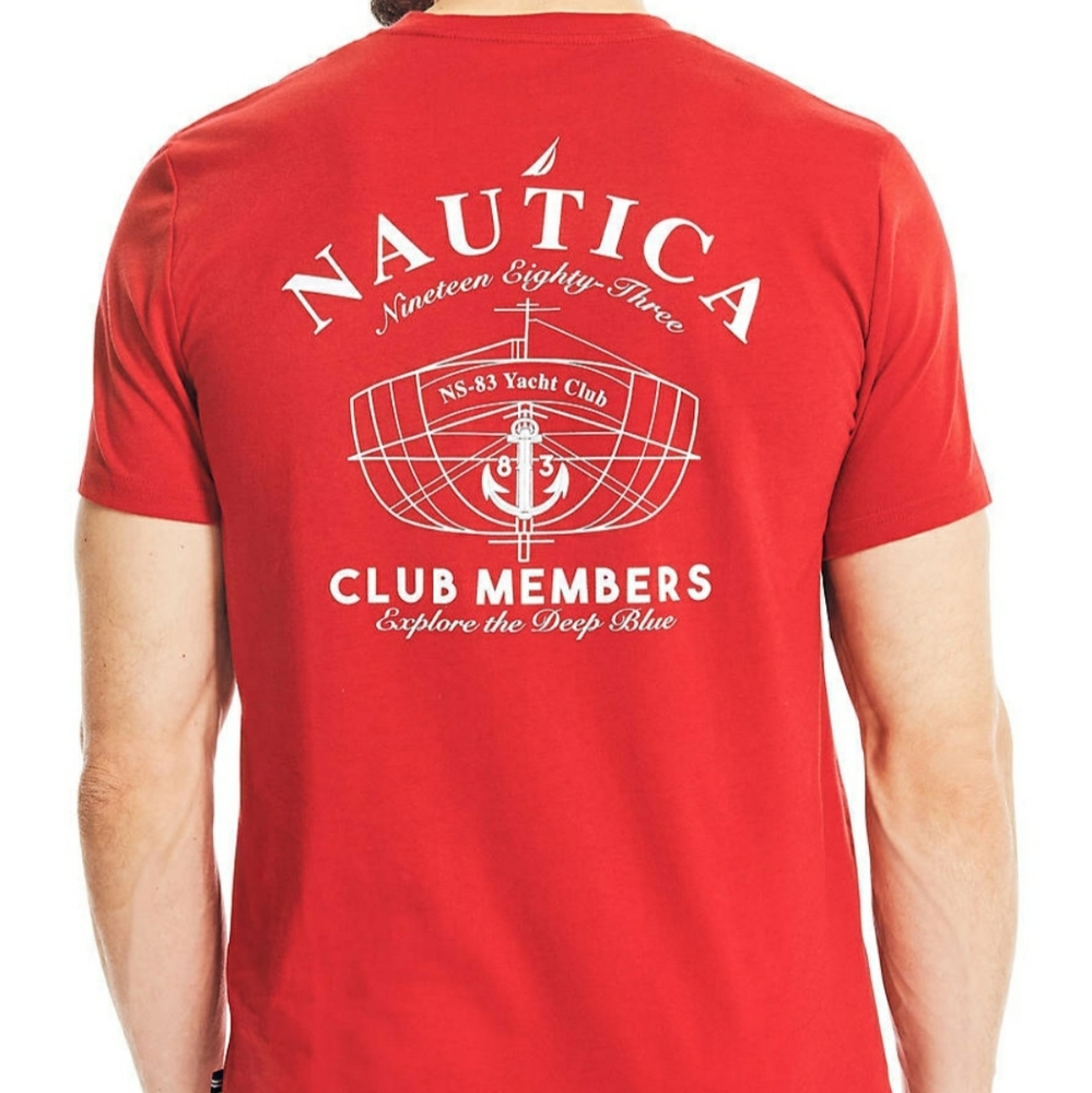 Men's Nautica T-shirts color red . New